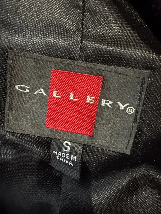 Late 90s/Early Y2K Gallery Plush Brown & Black Trim Faux Fur Hooded Lined Full Z - Picture 8 of 9